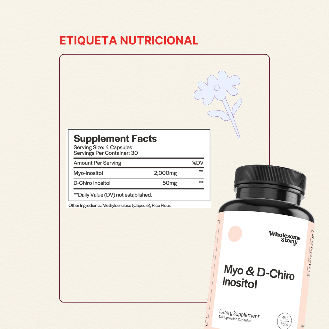 Inositol 120 cápsulas | Wholesome Story