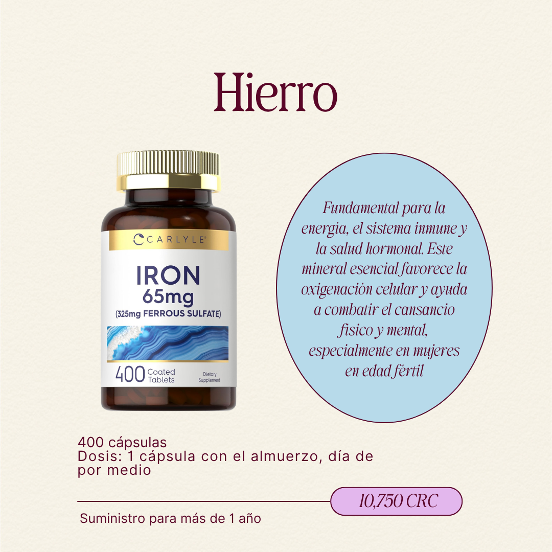 Hierro 65 mg | Carlyle