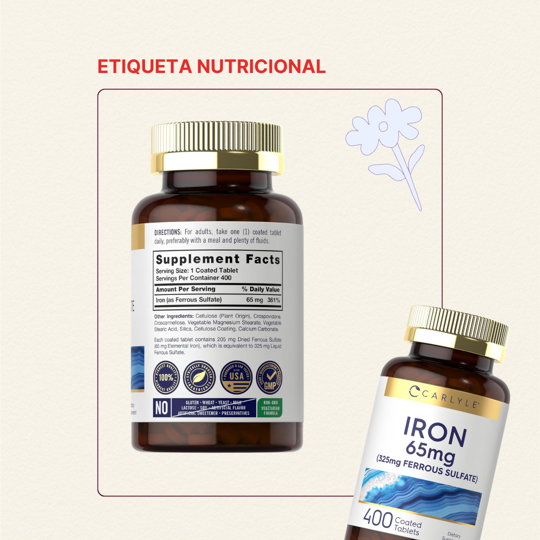 Hierro 65 mg | Carlyle