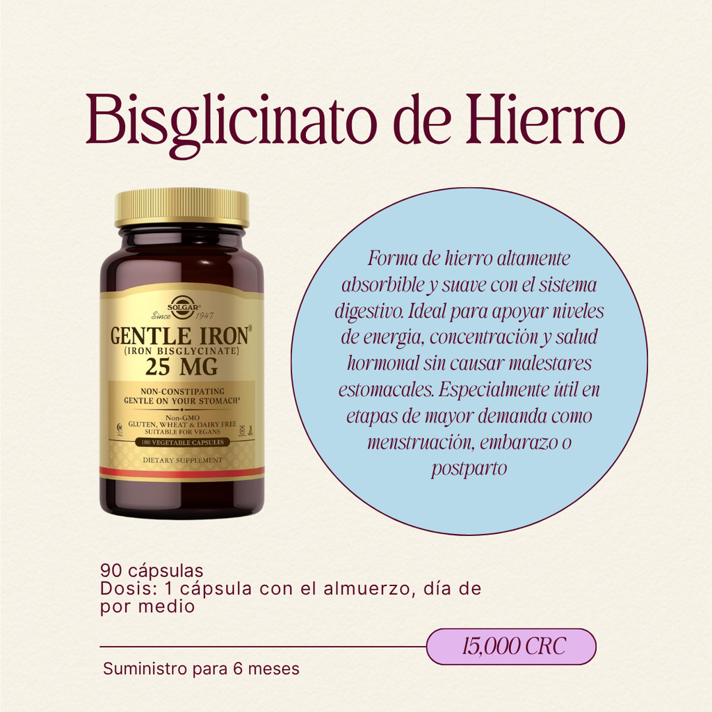 Bisglicinato de hierro (Gentle Iron) | Solgar